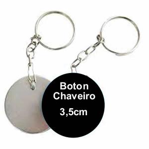 Boton Chaveiro Face Unica 3.5cm Plastico Redondo 4x0   