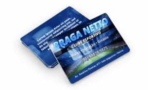 Cartão de PVC 0,60mm 4x4 PVC 0,60mm 8,6 x 5,4 cm 4X4  Cantos Arredondado 